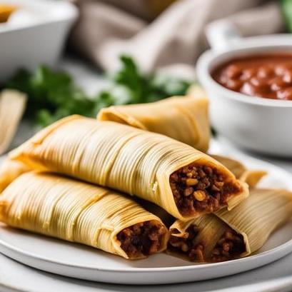 close up view of air fried tamales
