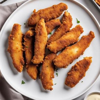 close up view of air fried tenders