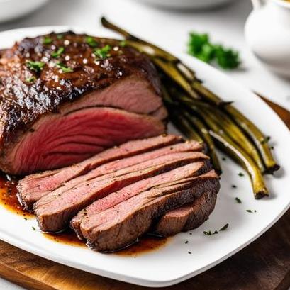 close up view of air fried tri tip roast