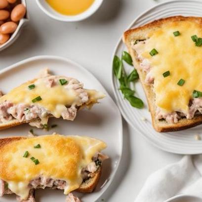 close up view of air fried tuna melts