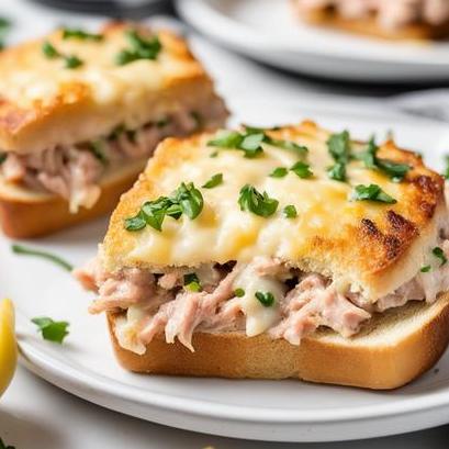 close up view of air fried tuna melts