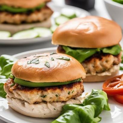 close up view of air fried turkey burgers