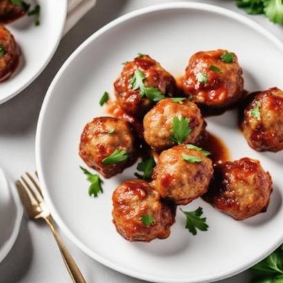 close up view of air fried turkey meatballs