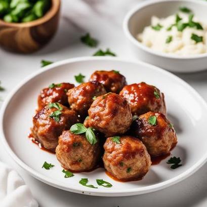 close up view of air fried turkey meatballs