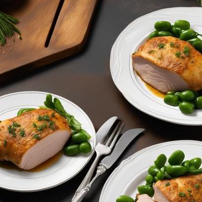 close up view of air fried turkey tenderloins