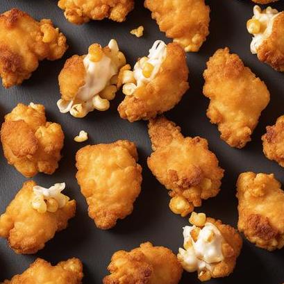 close up view of air fried tyson popcorn chicken