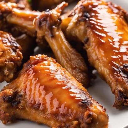 close up view of air fried tyson wings