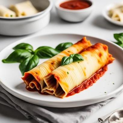 close up view of air fried uncooked manicotti