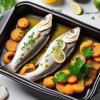 close up view of air fried whiting fish