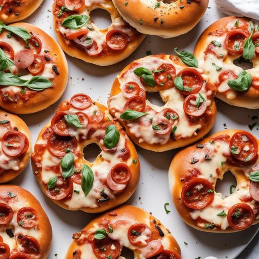 pizza bagels