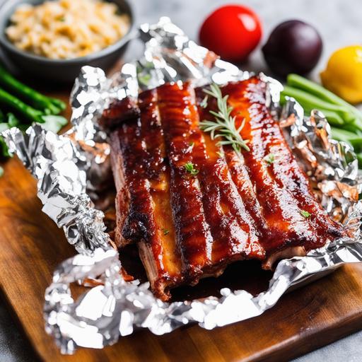 ribs wrapped in foil